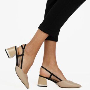 LAURA BIAGIOTTI - Décolleté slingback beige